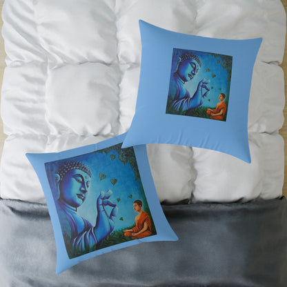 Buddha Serenity Square Poly Canvas Pillow