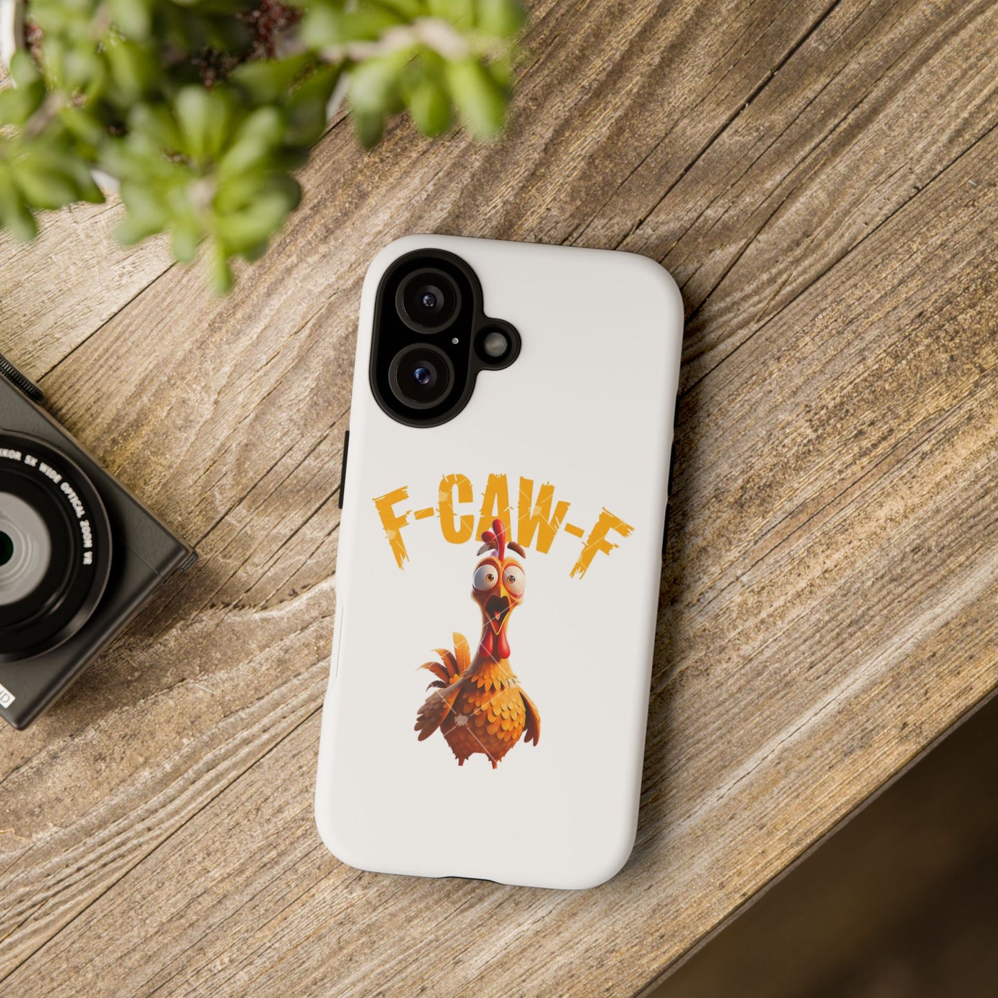 Funny Chicken Phone Case, F-CAW-F Design, Cute Gift, Animal Lover Accessory, Quirky Phone Cover, Birthday Present